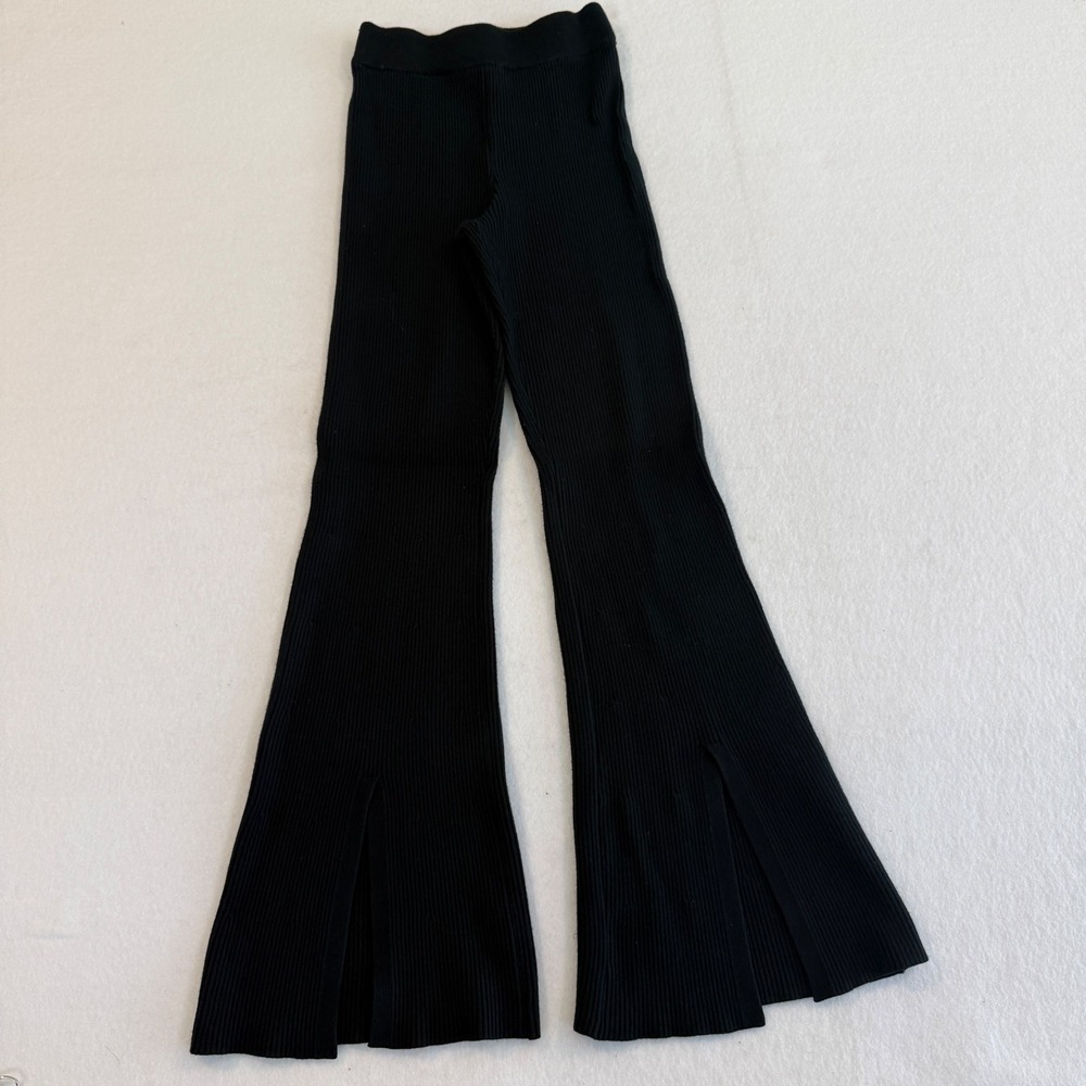 Abercrombie & Fitch Ribbed‎ Flare Pants Women XS Black